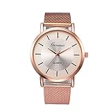 Unisex Klassische Uhr LSAltd Damen Herren Vintage Quarzuhr Silikon Mesh Gürtel Uhrenarmband Lässige Armbanduhren