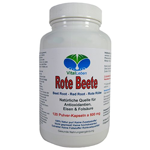 Preisvergleich Produktbild Rote Beete, 120 Pulver-Kapseln a 500mg, #25325