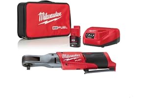 Milwaukee borstlös spärrnyckel 12 V 1 fladdermus 2,0 Ah M12FIR38-201B
