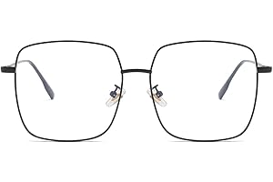 Dollger Blaulichtfilter Brille, Blue Light Blocking Glasses Women Ohne Sehstärke Brille Blaulichtfilter Groß, für PC, TV, Gaming & Handy Metallrahmen