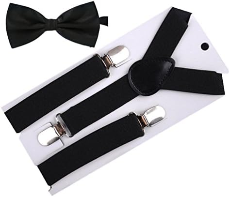 RUOYUCL Kids&amp;Baby Rainbow Bow-Ties&amp;Braces 2pcs Set Girls&amp;Boys