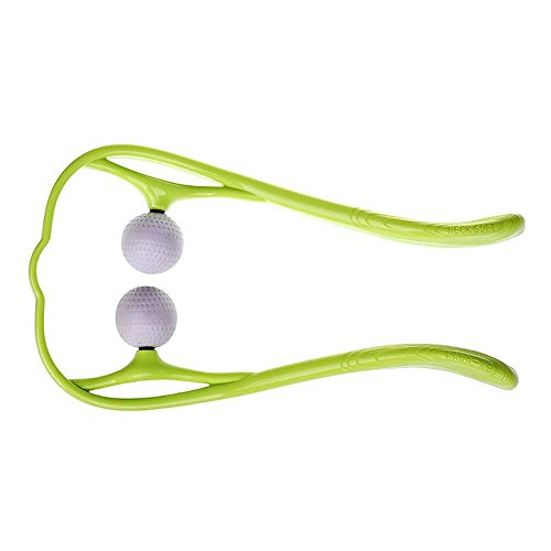 Preisvergleich Produktbild Qmcmc Nackenmassagegerät, leicht, tragbar, ergonomischer Griff, zur Schmerzlinderung, grün, 35x18x3.3 cm