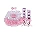 New Infant Girl Baby Toddlers Cotton Headband + Romper + Shoes Jumpsuit Clothes Outfit for first birthday (6-12Months)
