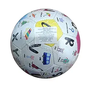 REINDEER Football All Season Football for All Ages Group Kids Adults Alphabetical Football Size 5 l Diameter: 26 cm l Multicolored Football