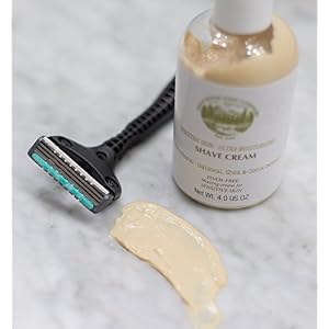 Sensitive Skin, Foam-Free Shaving Cream for All Natural Moisturizing Shave with Oatmeal, Aloe Vera, Shea & Cocoa Butter… - Image 4