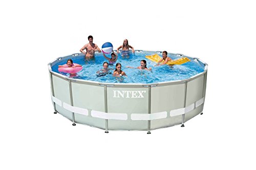 Intex 28332 Ultra Rondo II Frame Pool Set, Sandfilteranlage 6.056l/h, Leiter, Abdeckplane, Bodenschutzplane, 549 x 132 cm - 3