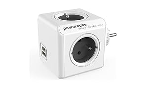 Allocacoc Bloc multi-prises PowerCube original USB Type E&nbsp;(Gris)