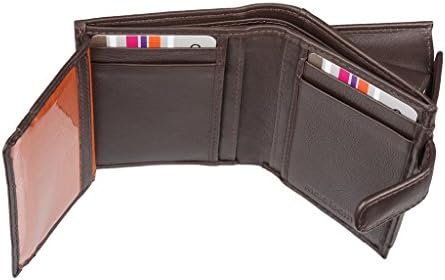 Wallet for Men - Brown Mala Leather Wallets Mens Compact Origin Small Tab with Contactless RFID Protector with Credit Card Holder Slots and Coin Pocket - Boxed (Brown)