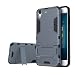 Produktbild Huawei Y6 II / Y6 II Pro Hülle, bdeals 2 in 1 TPU + PC Hybrid Dual Layer Slim Armor Schutzhülle Tasche mit Standfunktion für Huawei Y6 II / Y6 II Pro Hülle (Dunkelblau)