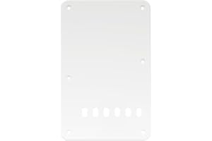 Musiclily 6 Agujeros Placa Trasera Vintage Strat Tapa de Trémolo para Fender American/México Standard Stratocaster Estilo Moderno,1 capa Blanco