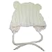 HEYU Baby Infant Newborn Crochet Knit Cap Cute Warm Hat Earmuffs Cute Bear Cap Handmade (White)