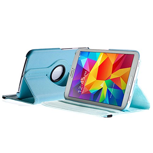 SVS-Trade 360   Tab4 8 0 Standtasche f  r SAMSUNG GALAXY TAB 4 8 0 T330   T331   T335 H  lle Schutz Etui Tasche Cover  Hellblau 
