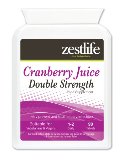 Zestlife Cranberry Compresse Doppia Forza 4500mg - 90 compresse | * OFFERTA SPECIALE * Potrebbe prevenire e curare le infezioni urinarie . Prodotto nel Regno Unito