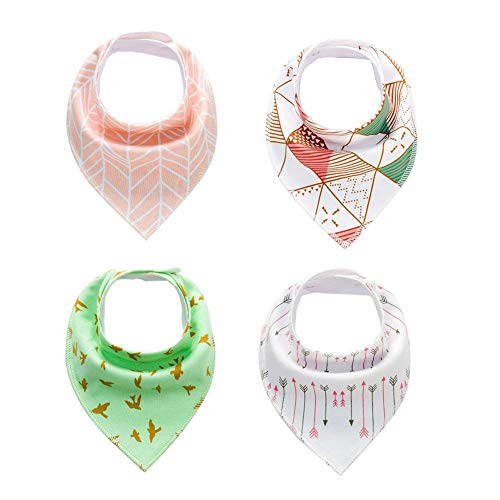 Preisvergleich Produktbild iStary Baby Dreieckstuch Lätzchen Mutter Und Kind Liefert Fleckenschutz Handtuch Gedruckt Dreieck Für Baby-Duschtuch Weich Spucktuch Lätzchen Baumwolle Halstücher Mit Druckknöpfen Für Baby