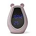 Produktbild LikeIt Kreative Tischlampe Bär-Form Netter Kosmetikspiegel-Schreibtischlampe für Mädchen / Frauen mit Smart Bluetooth Lautsprecher Wecker für Schlafzimmer Bettseiten, rosa