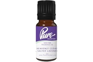 PURE SCENTED Heavenly Cedar & Salted Lavender Fragrance Oil - 10ml Suitable for Candles, Soaps, Slime, diffusers, Cosmetics, Wax Melts