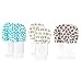 Stay On Baby Mittens Set of 3 (6-12m) - Dots, Trains, Elephants
