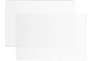 WHENZOO 2pcs Translucent Silicone Mats, 15.7”X11.8” Silicone Sheet for Crafts Resin Mat Clear Countertop Protector Pad Placemats for Heat Insulation Tabletop Protection