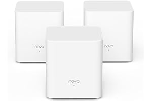 Tenda Nova AX1500 Whole Home Mesh Wifi 6 System, Up to 2-4 Rooms Coverage, Dual-Band Wi-Fi Mesh with 2 Gigabit Ports, Compatible with Alexa, Parental Control and Easy Setup Pack of 3 (MX3)