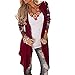 Produktbild Damen Weste Lose Ärmellos Strickjacke Casual Wasserfall Jacke Asymmetrisch Schnitt Langarmshirt Elegant Locker Oversive Kimono Cardigan Herbst Winter Jacke Strickwaren von Innerternet