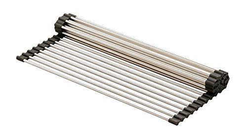 Rollmatte 400x400mm, mit rostfreien Edelstahlstaeben und schwarzerNeoprenverbindung