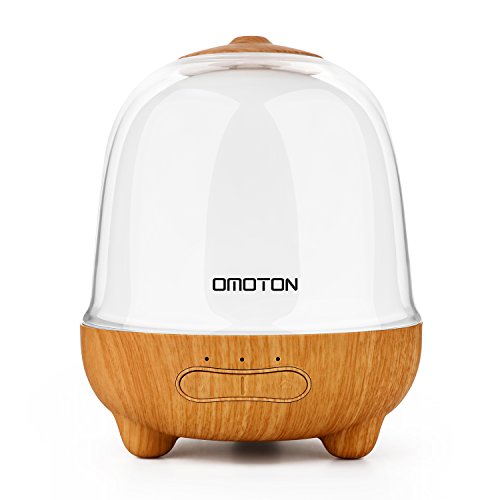 Essential Oil Diffuser, OMOTON 150ml Aromatherapy Diffuser Ultrasonic Aroma Humidifier with 7 Colored LED Ligh