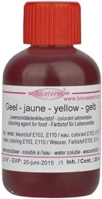 Food Colouring Liquid - Yellow 25ml - Colouring agents for food | Edible Liquid Colouring | for colouring cakes, biscuits, drinks, past