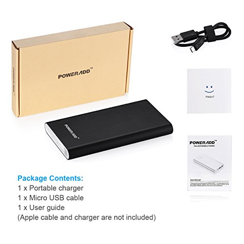 Poweradd Pilot 2GS 10000mAh Grande Capacit   Chargeur Batterie Portable de Secours Externe  Apple c  ble non inclus  - Noir
