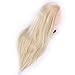 Hairdressing Training Heads 100% Synthetic Fiber Hair Mannequin Styling Dolls Head (Table Clamp Holder Included) ESC613P