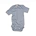 Produktbild Cosilana kurzarm Baby Body, Größe 50/56, Farbe Blau meliert, Spezial Qualität 45% kbA Baumwolle, 35% kbT Wolle, 20% Seide
