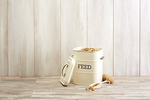 Kitchen Craft 3 kg Living Nostalgia-Futter-Dose mit Schaufel, antiker Stil, cremefarben - 2
