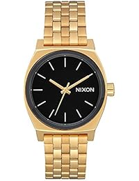 Nixon A1130222600 -  Reloj para Mujer Medium Time Teller 31mm, Oro/Negro
