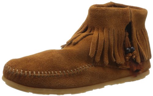 Minnetonka Concho/Feather Side Zip Boot 522 Damen Fashion Halbstiefel & Stiefeletten, Braun (Brown 2), 36 Minnetonka Concho/Feather Side Zip Boot 522 Damen Fashion Halbstiefel & Stiefeletten, Braun (Brown 2), 36