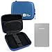 Price comparison product image DURAGADGET Blue Water Resistant EVA Shell Case With Dual Zips For Hitachi HGST Touro Mobile MX3 0S03457 1TB | Hitachi Touro Mobile MX3 500GB 0S03455 External Hard Drives
