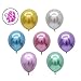 Produktbild Toyvian Metallic Latexballons Farbe Geburtstag Ballons mit Bändern Party Dekoration Ballons, 12 Zoll, 50 Stück