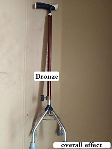 SCZLSYL Aluminum four-leg crutches portable light walking sticks walking aids disabled walking aids , bronze color