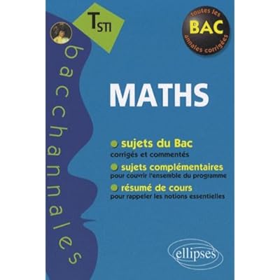 Sujets Corriges Mathematiques Terminale Sti Nouvelle Edition Pdf Download Uri