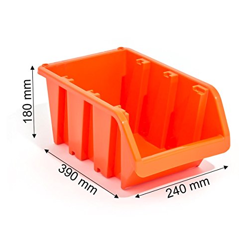 10 Stapelboxen IN BOX System orange Sichtlagerkiste Lagerbox Sichtlagerbehälter Größe 6 - 2