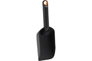 Fiskars Handschaufel mit extra hohem Rand, Länge: 29,1 cm, Kunstharz, Schwarz/Orange, 1071303