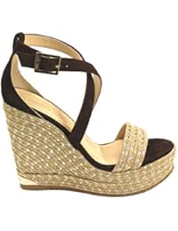 Jimmy Choo Mujer PORTIA120BROWN Marrón Cuero Zapatos De Cuña