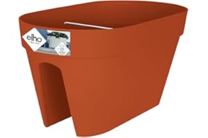 Elho Loft Urban Flower Bridge 50 - Planteur - Brique - Extérieur & Balcon - L 29 x W 52 x H 26 cm