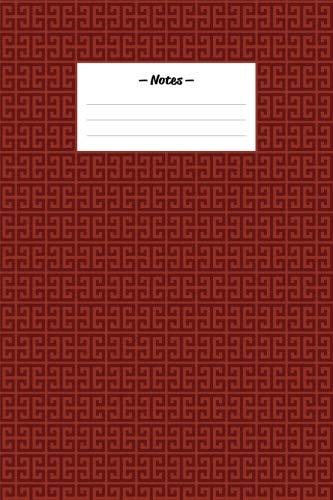 Preisvergleich Produktbild Notes: 96 pp 6x9 Ruled Notebook Burgundy Pattern Cover