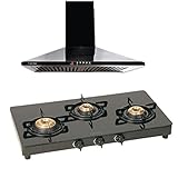 (Holi Special Combo Offer)Cantee K 60 Black Chimney + Amaya Glass w/a 3 Burner RS.9990 (49.00% Off) - Amazon