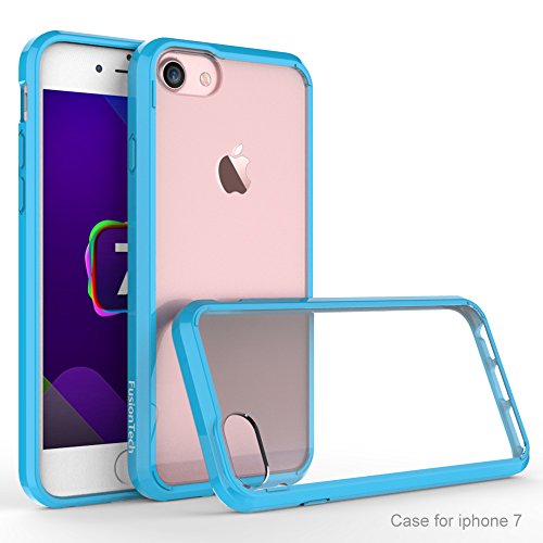 FusionTech Funda iPhone 7 Funda iPhone 8 Carcasa Gel iPhone 7/8 Bumper protección híbrida contra caídas [Protección a la Pantalla] Slim Silicona Case Cover para Apple iPhone 7/8 (Azul)