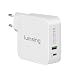 Produktbild Lumsing 48W Dual Port Quick Charge 3.0 und Typ-C Wandladegerät für Apple Macbook, Google Nexus 6P, HTC 10, Galaxz S7, LG G5 und andere Geräte(Weiß)
