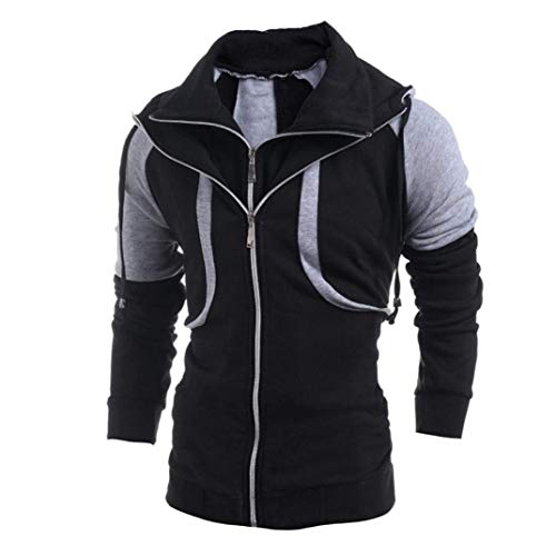 Mantel Herren Artund Weisemänner Baumwollmischungs Wolljacke Nner Herrenmode Revers Entworfene Mantel Jacke (Color : B1047 Schwarz, Size : M)