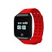 Produktbild KLE Smart Armband Uhr Herzfrequenz Blutdruck Armband Wasserdicht Bluetooth Oximeter Schrittzähler Smart Watch (Farbe : Red)