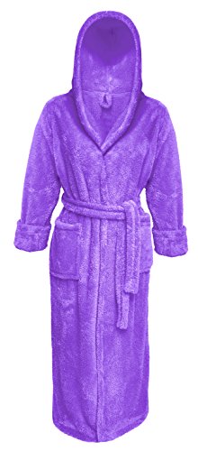 Preisvergleich Produktbild DKaren-Nachtwäsche Damen Bademantel DIANA lang (XS - 2XL) (S, Pflaume)