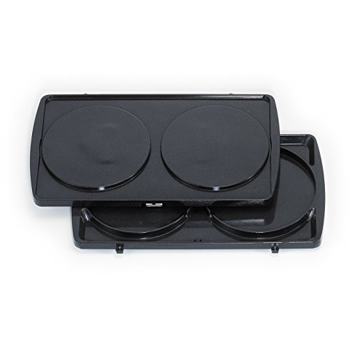 BEEM Multi-Star Superior 5-in-1, für Waffeln, Sandwiches, Hamburger, Donuts, Rösti oder Kartoffelpuffer, gebürstetem Edelstahl/schwarz - 5