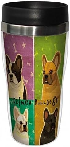 Tree Free Mug 47cl (16 ounce) Travel Tumbler French Bulldog Pop Art